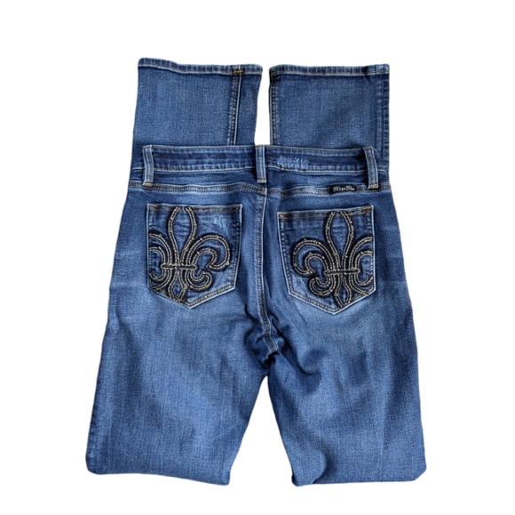 Miss Me Denim - Miss Me Slim Boot Cut Embellished Rear Pocket Size Women's 28" Denim Jean